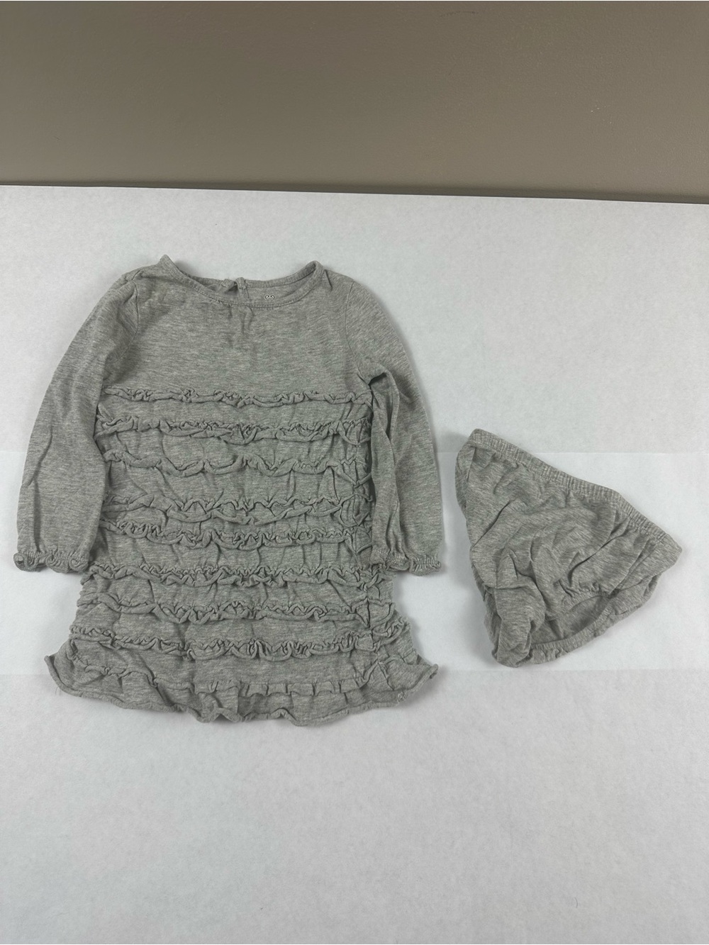 Old Navy Gray Ruffle Dress and Bloomers